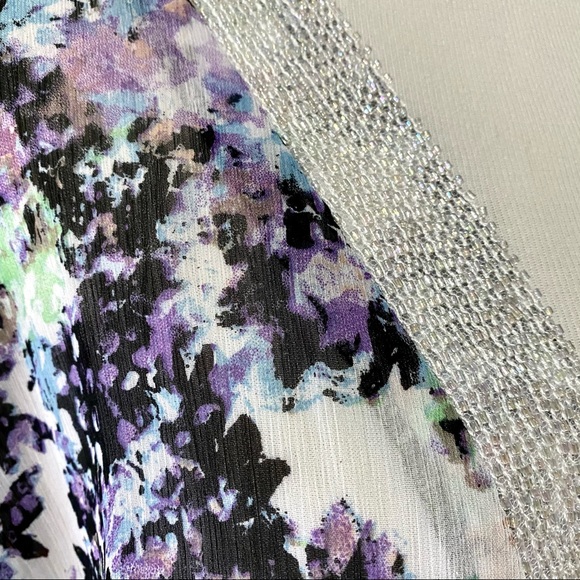 💎HP💎NWT Badgley Mischka Abstract Blouson Coverup, S - Picture 9 of 15